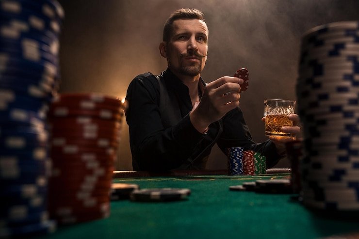 Meja Three Card Poker langsung dengan dealer dan antarmuka pemain di betmen toto